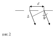 Амплитудная дифракционная решетка, пример 1