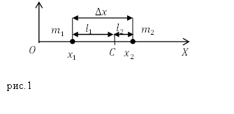 Центр масс, рисунок 1