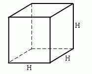 Объем куба, рисунок куба